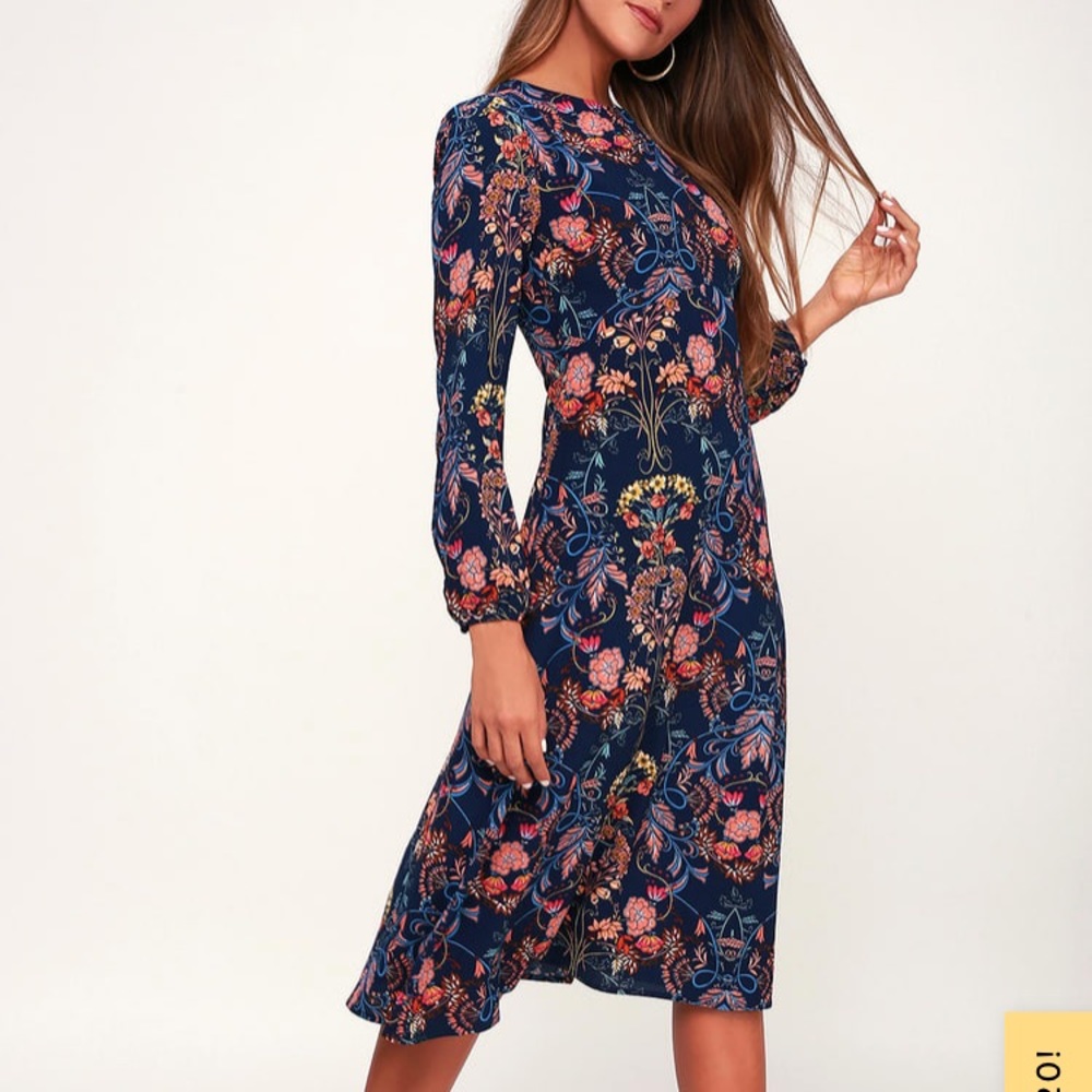 NWT - I. Madeline Flora Midi Dress from LuLus